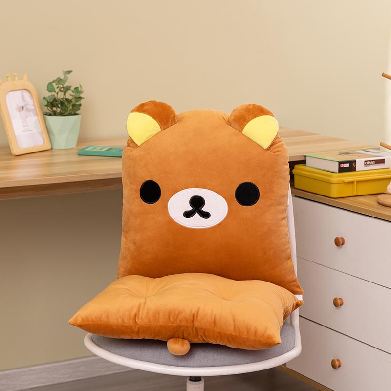 40cm Rilakkuma Kawaii Anime Cartoon Cushion Cute Backrest Sofa Pillow For Dormitory Office Birthday Gift For Girls Plush Toy