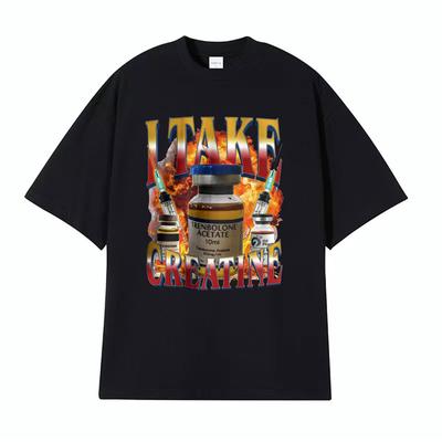 Funny I Take Creatine Gym T Shirt Steroid Out of Pocket Meme T Shirts Men Women Short Sleeve Hip Hop Casual 100% Cotton T-shirts