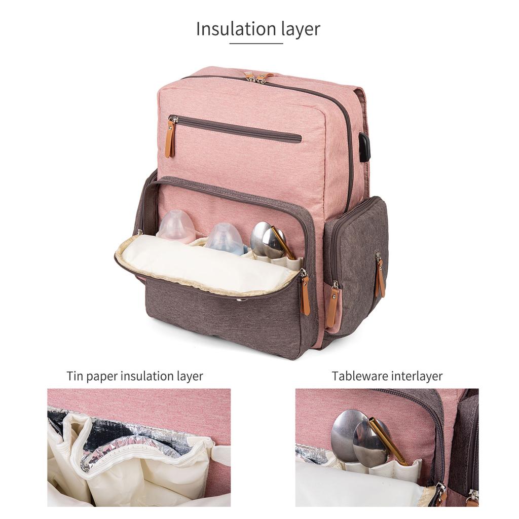 Lequeen Nappy Backpack Bags Mummy Large Capacity Bag Mom Baby Multi-function Waterproof Outdoor Travel Diaper Bags for Baby Care