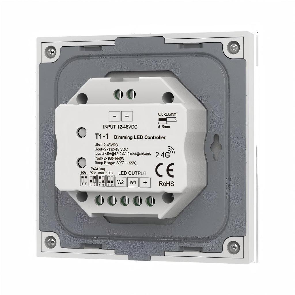 T1-1 RF 2.4G Wireless Smart Home Led Controller or Glass Touch Panel Dimmer Light Switch