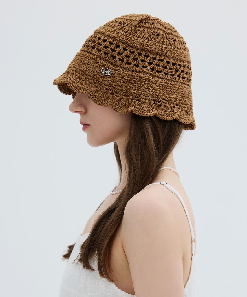 Mineti Lace Stud Punching Bucket Hat F 11525 Mte