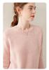 2024 Autumn/Winter Women's Round Neck Cashmere Sweater - Solid Color, Double Ply, Thick Knit Base Layer