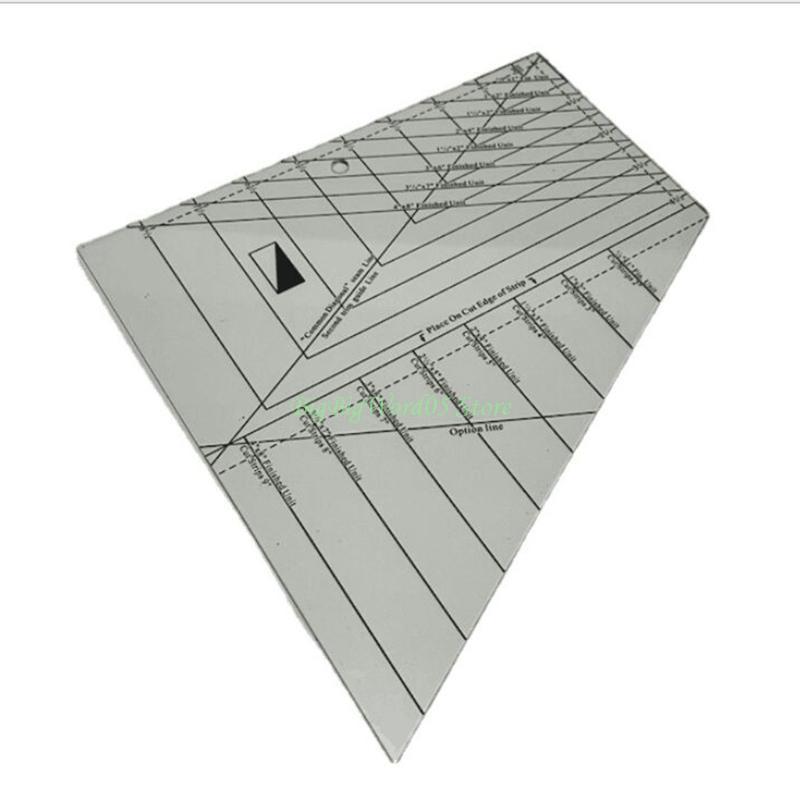 24TE Professional Sewing Quilting Plastic Ruler Sewing Measuring Stationary Ruler DIY Patchwork Split Rects Cutting Template