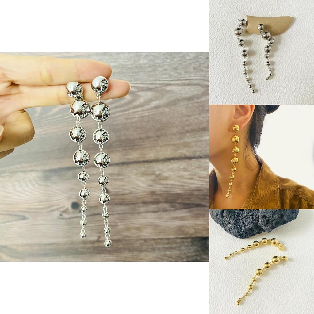 Chic Gold And Silver Plated Geometric Earrings For Women With Modern Circle Accents