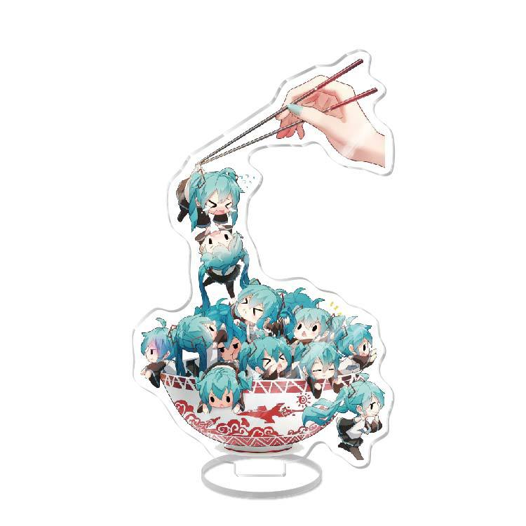 Anime Acrylic Stand Double Sided Artwork  Hatsune Miku Sakura Miku School Campus Figure Merchandise Otaku Collection