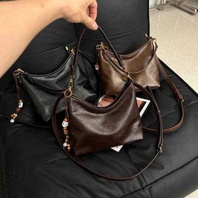 New Fashionable Versatile Single Shoulder Crossbody Lazy Large Capacity Multi-compartment Women with Bucket Bag