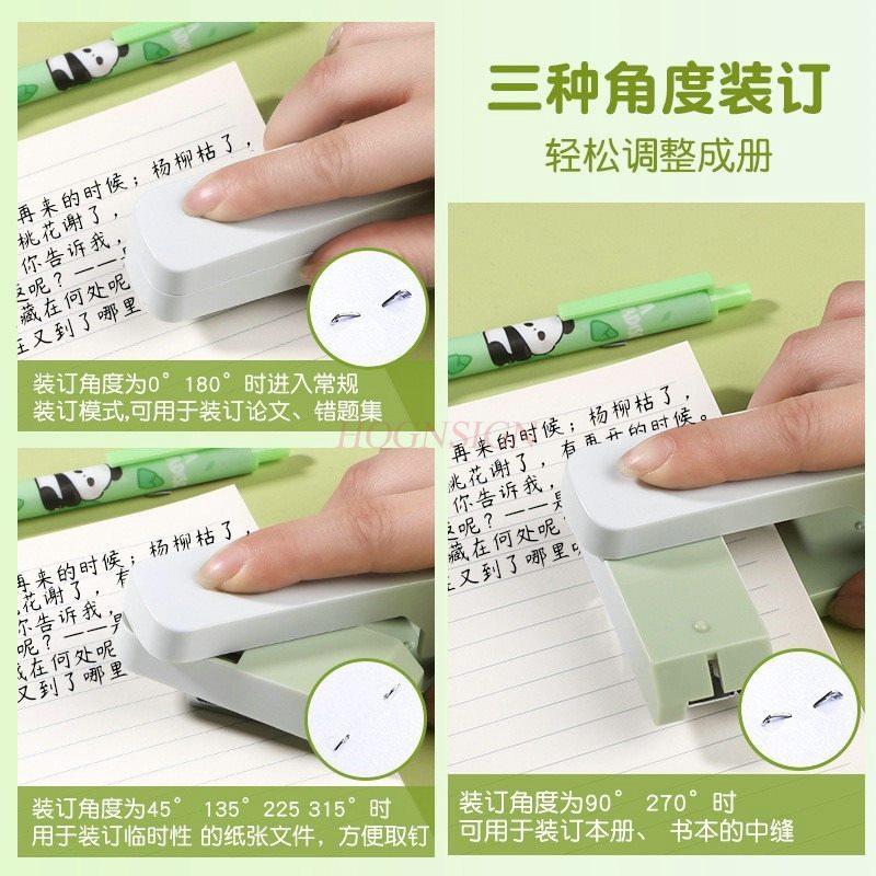 Rotatable middle book stapler with 360 degree rotatable stapler for stitching