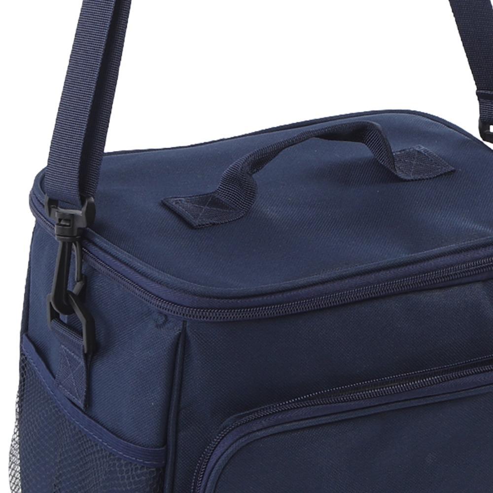 Oxford Fabric Insulated Lunch Bag Large Capacity Cooler Lunch Bag Lunch Container Outdoor Use темно-синий
