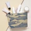 Beach Life Sardine Makeup Bag – Summer Vacation Travel Organizer & Accessories Pouch