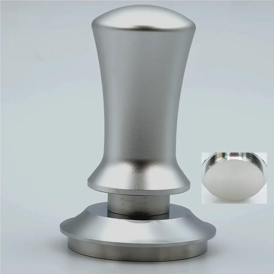 1Pc coffee tamper, coffee tamper, stainless steel smooth bottom or threaded bottom, three sizes: 51mm, 53mm, and 58mm 51mm