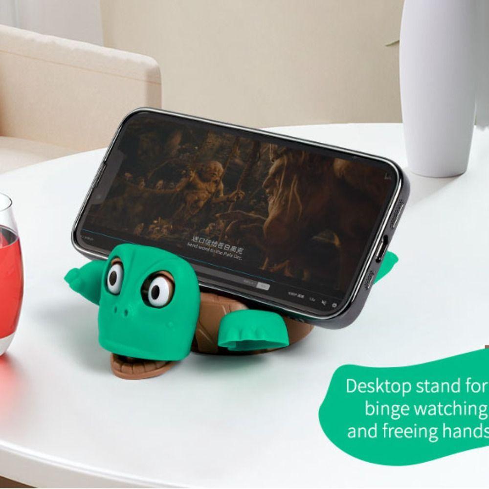 Press Turtle Cell Phone Bracket ABS Turtle Cup Pad Quirky Toys Desktop Ornaments