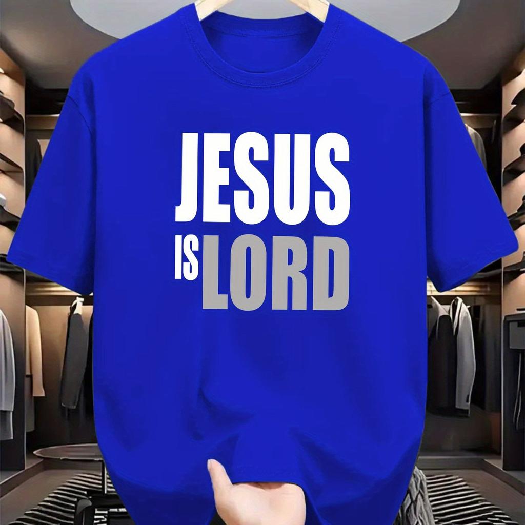 JESUS IS LORD Christian Quote Print TShirt Unisex WoUnisex Casual Cotton Tee Summer Short Sleeve Graphic T Shirts Unisex Tops