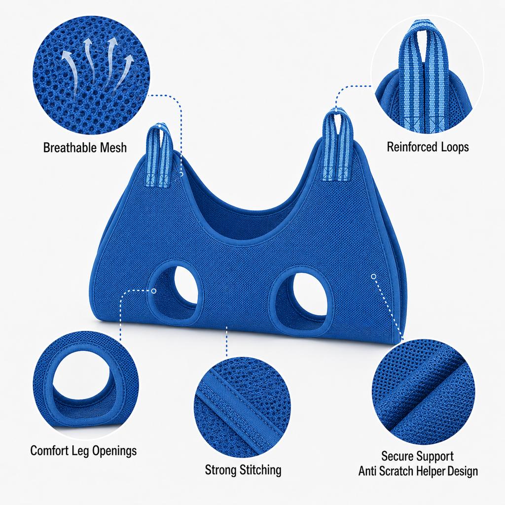 Cat Dog Grooming Hammock Pet Nail Clipping Suspension Restraint Bag Breathable Anti Scratch Grooming Helper Tool Adjustable Kit