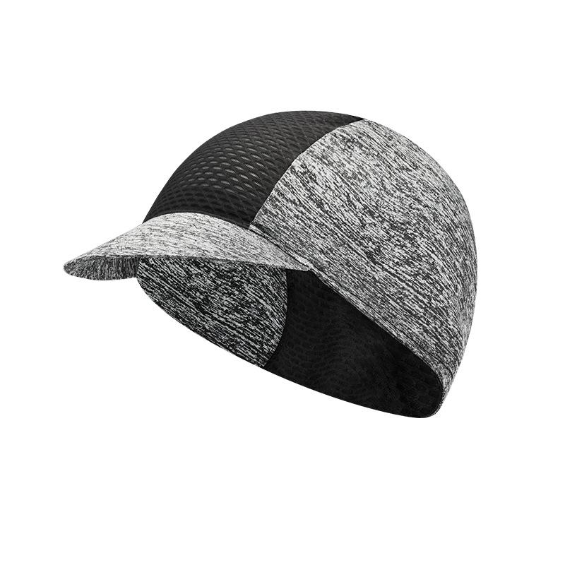 

Summer Ice Silk Fishing Cap Sun Hat UV Protective Riding Helmet Liner Wide Brim for Outdoor Sunshade Head Cover Cooling Eaves сірий
