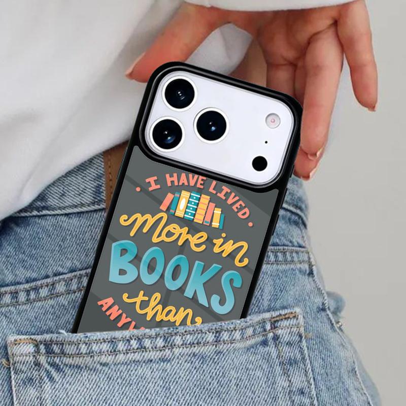 Read Books Library Bookshelf Quotes Phone Case for iPhone 17ProMax 12 13 14 15 16e 17 Pro Max Plus Air Cover
