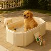 Large Capacity Portable Folding Bathtub Space Saving PVC Pet Swimming Pool with Drainage Holes Multifunctional Cat Shower Basin