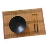 Bamboo Woven Placemat Retangle Shape Thickened Heat-Resistant Oil-Resistant Non-Slip Parties Weddings Banquets