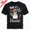 Cute Santa Penguin Honk If You Love Christmas shirt  Holiday Graphic Teeunisexunisex Festive Gift Casual O Neck Short Sleeve Tops