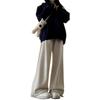 Women's Blue Hooded Knit Sweater - 2025 Autumn/Winter Loose Korean Style