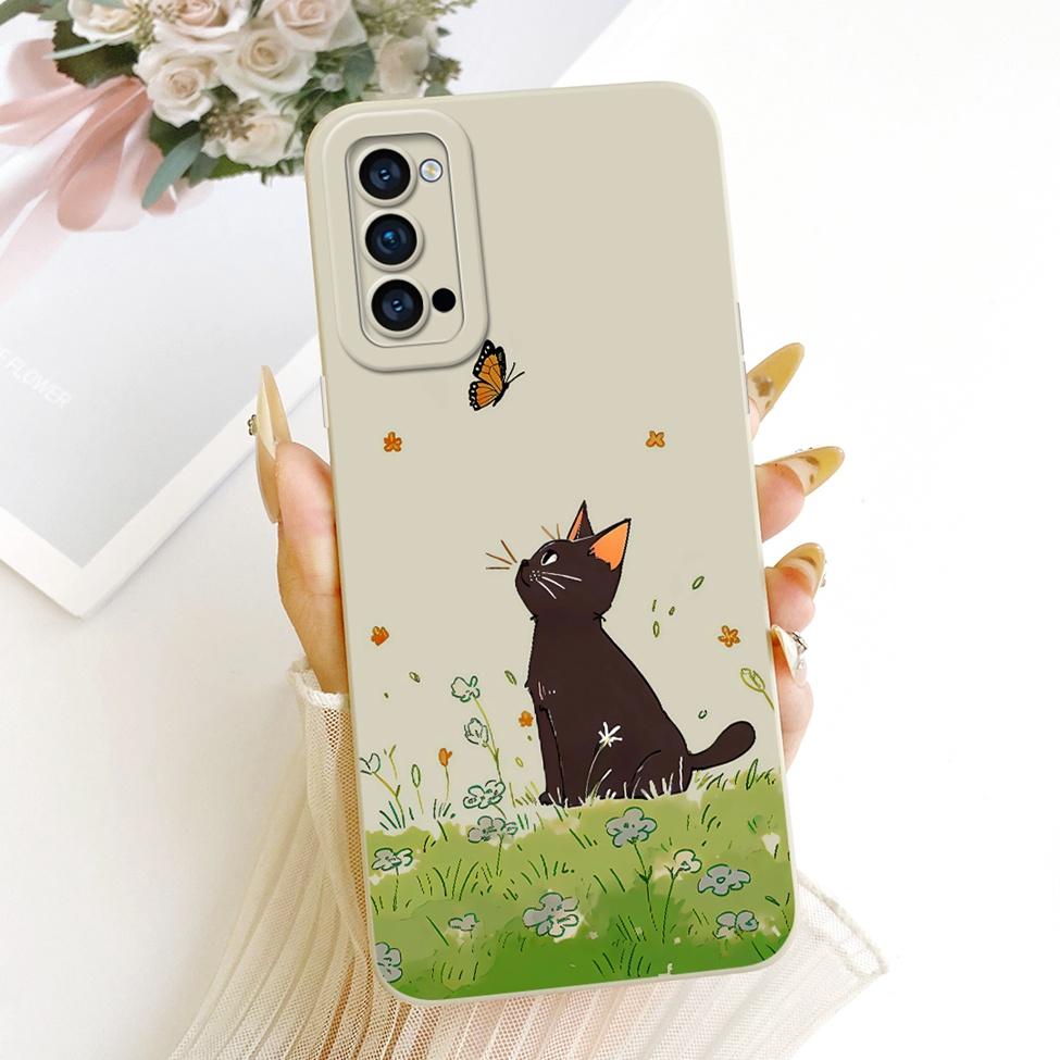 Pouzdro Pro Oppo Reno4 5G Kryt Módní Kreslené Roztomilé Vtipné Malované Silikonové Pouzdro Na Telefon Pro Oppo CPH2091 PDPM00 PDPT00