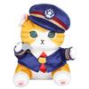 Soft And Cuddly Cat Train Conductor Plush Pillow Ideal For Sleep Decor And
