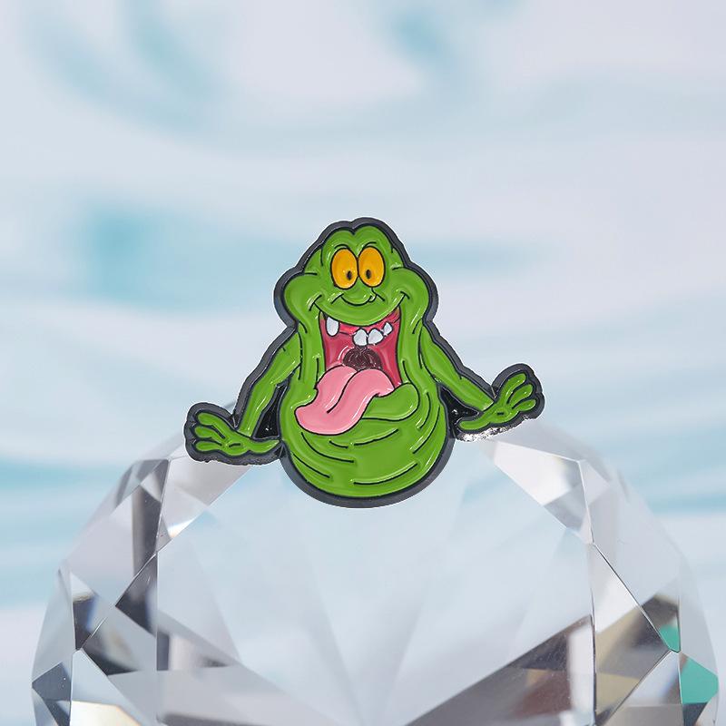 Monster Stylish Green Design Metal Brooch Pin Quirky Animal Badge Perfect For Accessories Personal
