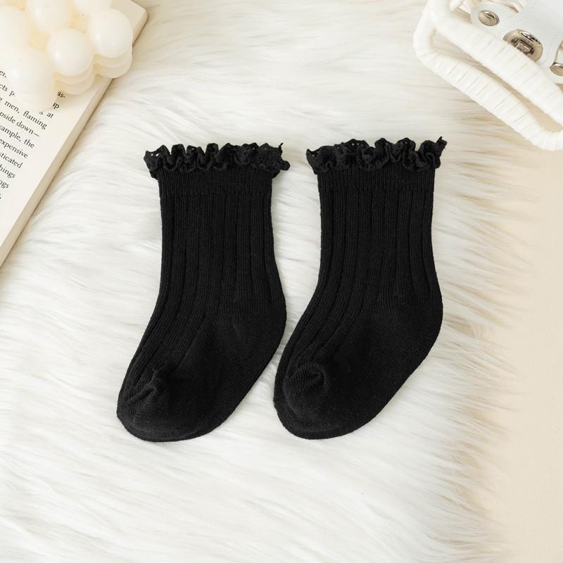Kids Short Socks Ruffle Baby Girls Toddlers Cute Soft Cotton Sock Lace Flower Children School Uniform Socks For 0-8 Years