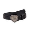 Factory Direct Supply Fashionable Metal Heart Buckle Belt For Women's Jeans