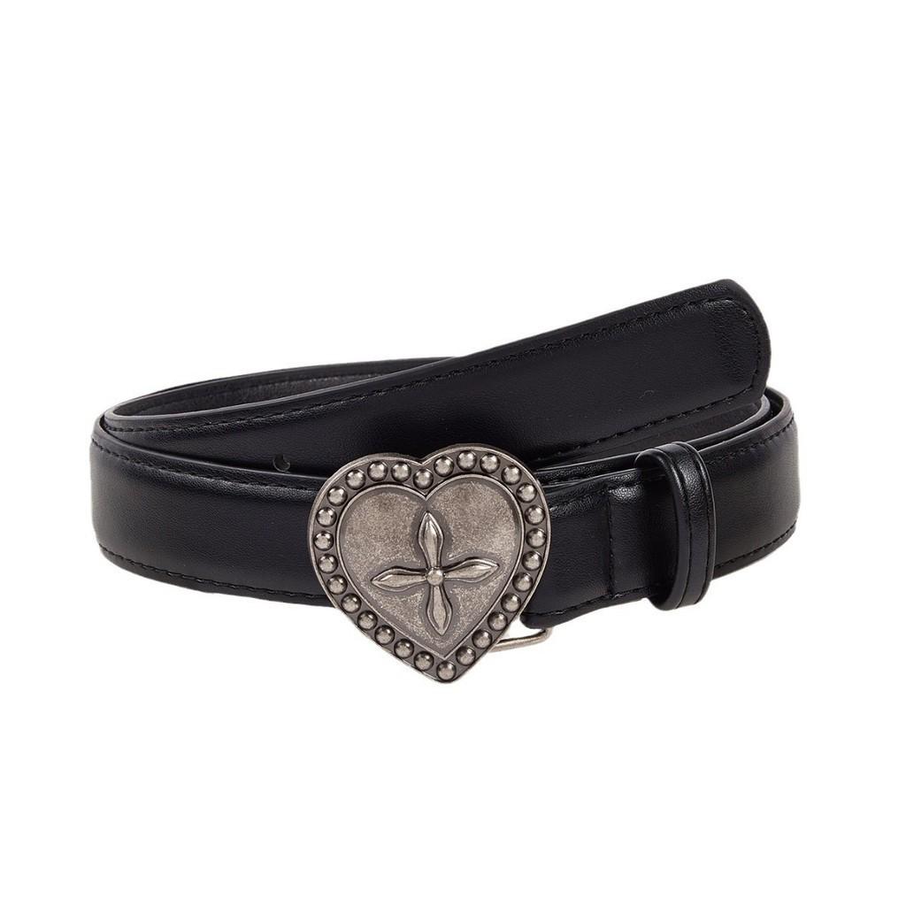 Factory Direct Supply Fashionable Metal Heart Buckle Belt For Women's Jeans