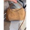 New cowhide leather bag, dumpling bag, tote bag, shoulder crossbody handbag, underarm bag, women's large capacity