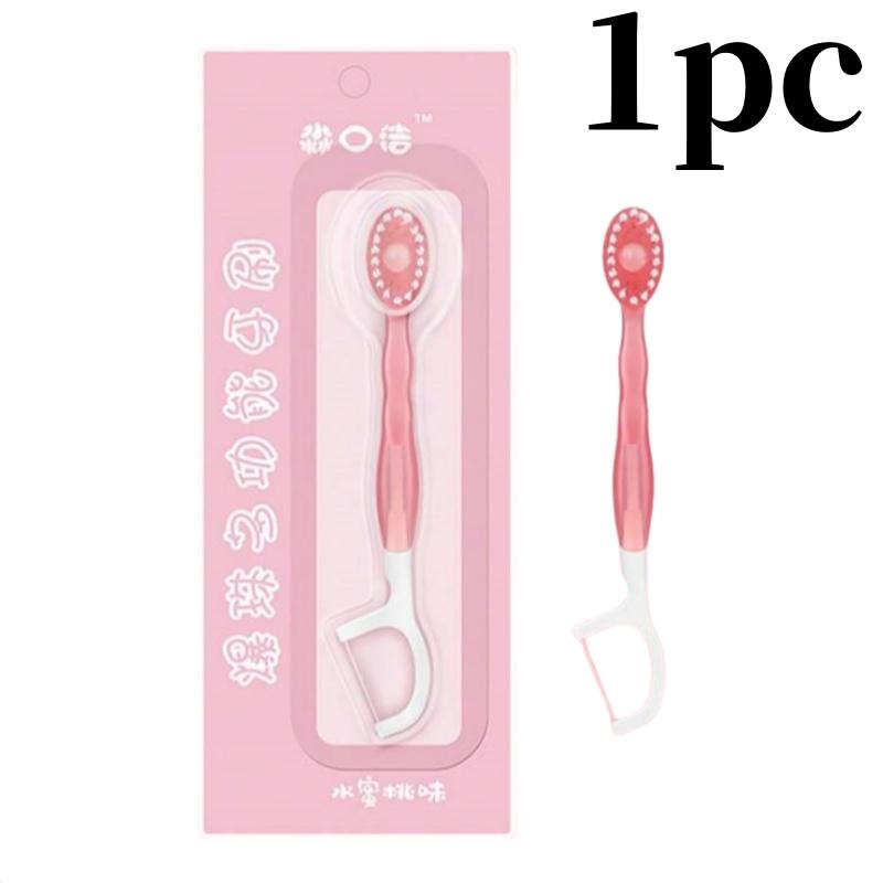 

16/8pcs 2 In 1 Mini Toothbrush with Dental Floss Mint Flavor Bursting Bead Disposable Toothbrush Oral Care for Travel Hotel Use