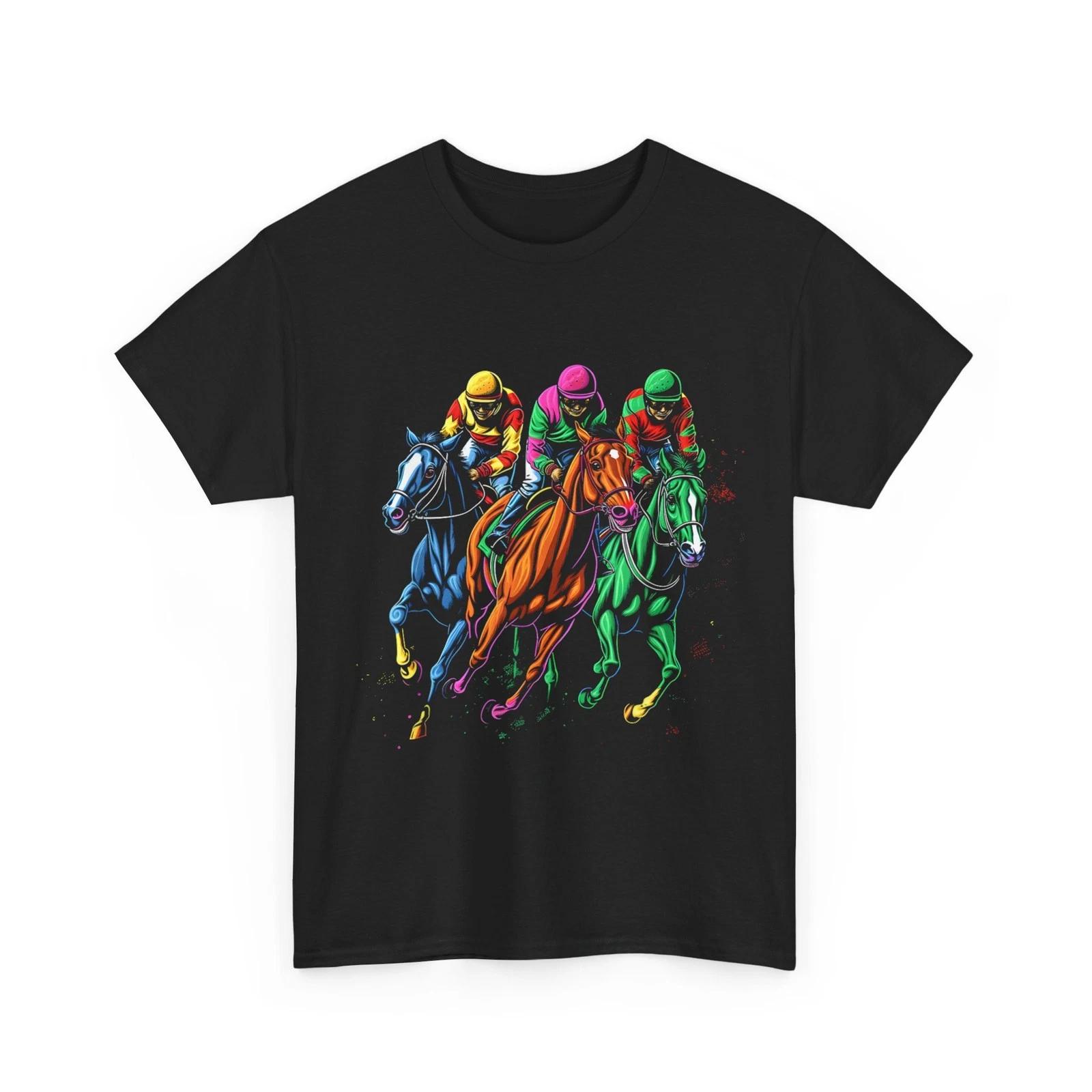 Horse Racing Painting Shirt, Horse Racing Derby Lovers Women Men Shirt M
