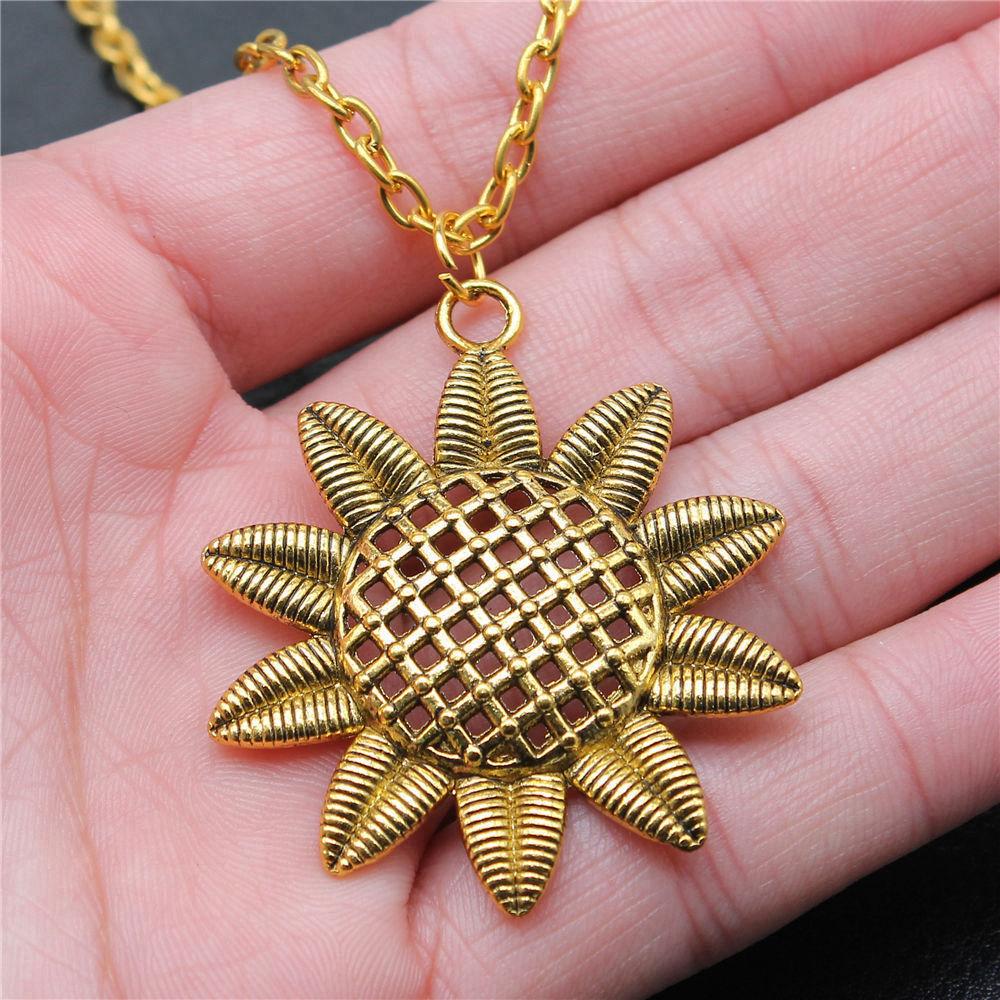 Golden Animals Plants Nature Themed Pendant Antique Color Metal Men Collar Necklace Best Seller