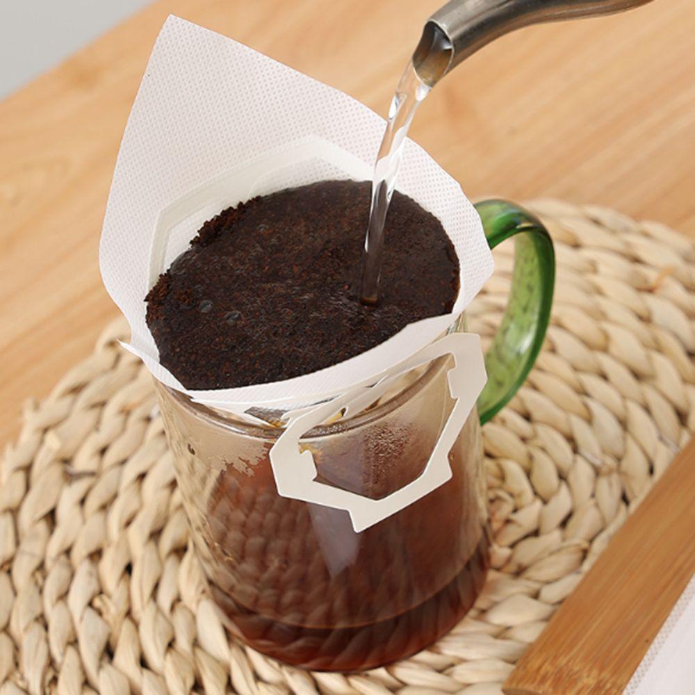 30Pcs Thickened V-Shaped Coffee Filter Bag Non-woven Fabrics Hanging Tea Filter Bag  Cafe