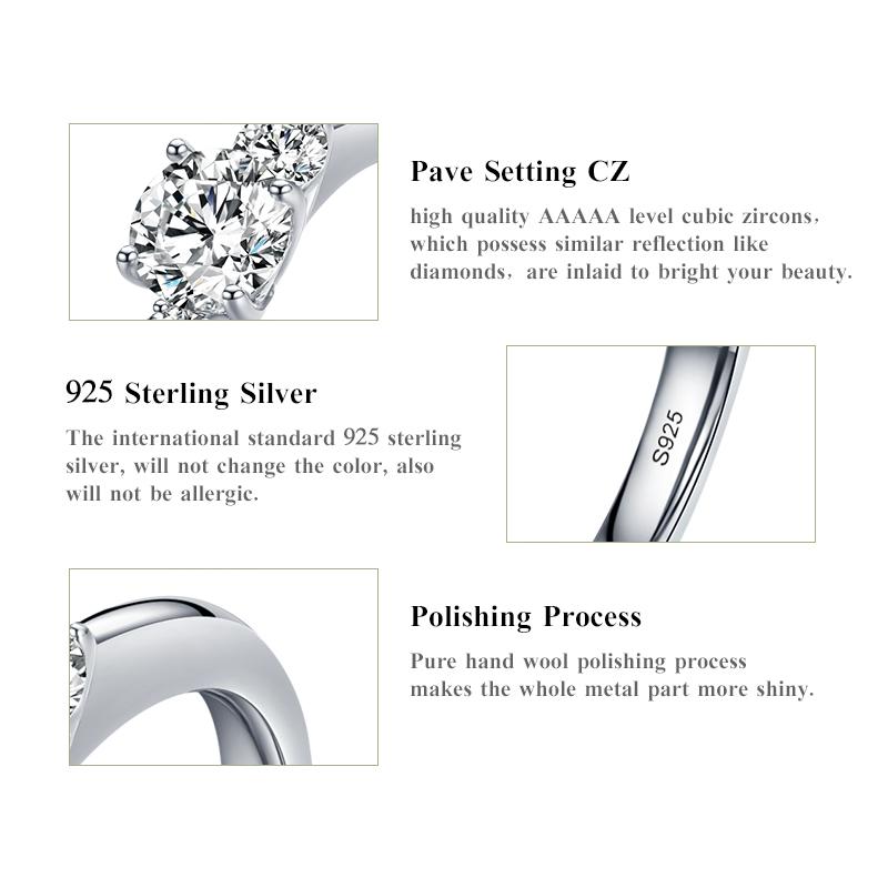 Modian Real 925 Sterling Silver Ten Hearts Arrow Zirconia Finger Rings For Women Wedding Anniversary Fine Jewelry