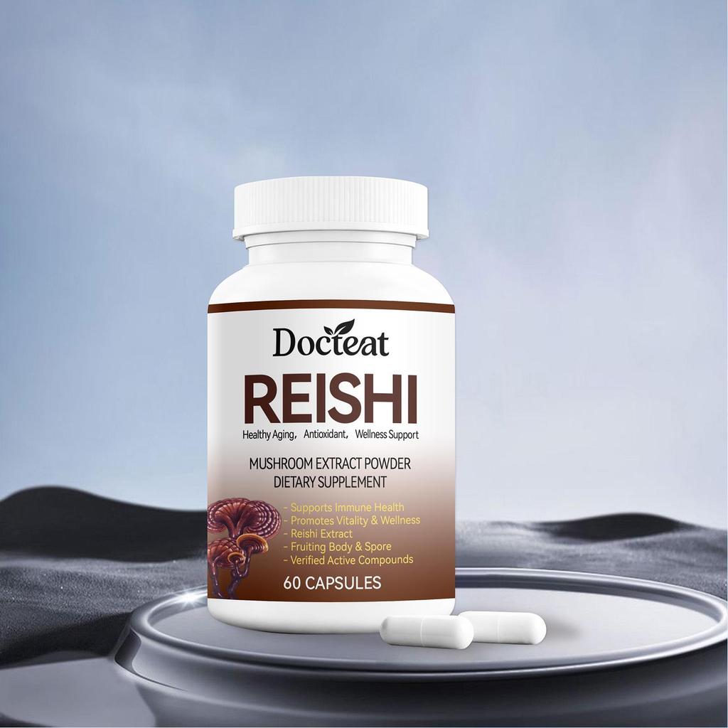 DOCTEAT Reishi Mushroom Capsules – Supports Immunity & Daily Nutrition