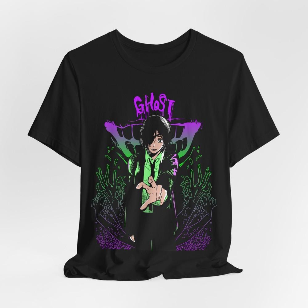 Ghostly Vibes Unisex Short Sleeve Tee, Anime Shirt, Casual Outfit,