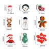2Pcs Christmas Collection Lampwork Loose Beads Christmas Tree Santa Claus Snowman Shaped Beads For DIY Bracelet Jewelry Gifts