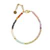 Stylish High-End Natural Stone Beaded Couple Bracelet with Titanium Steel Design