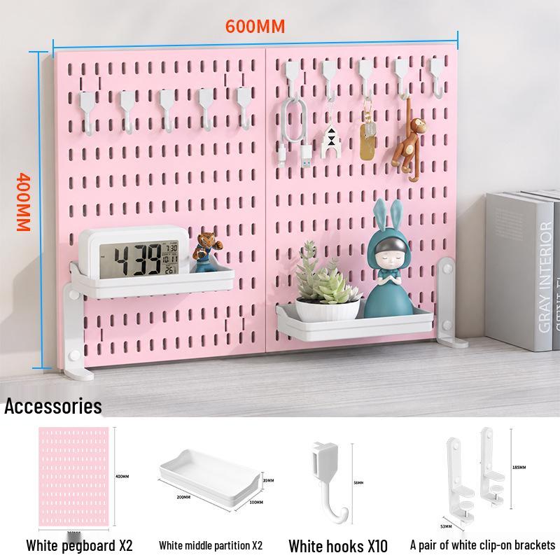 Desktop DIY Pegboard: Large Accessory Holder for Office or Home Desk, Clamp-Standing Storage, Hanging Rack, Countertop Decoration Display.