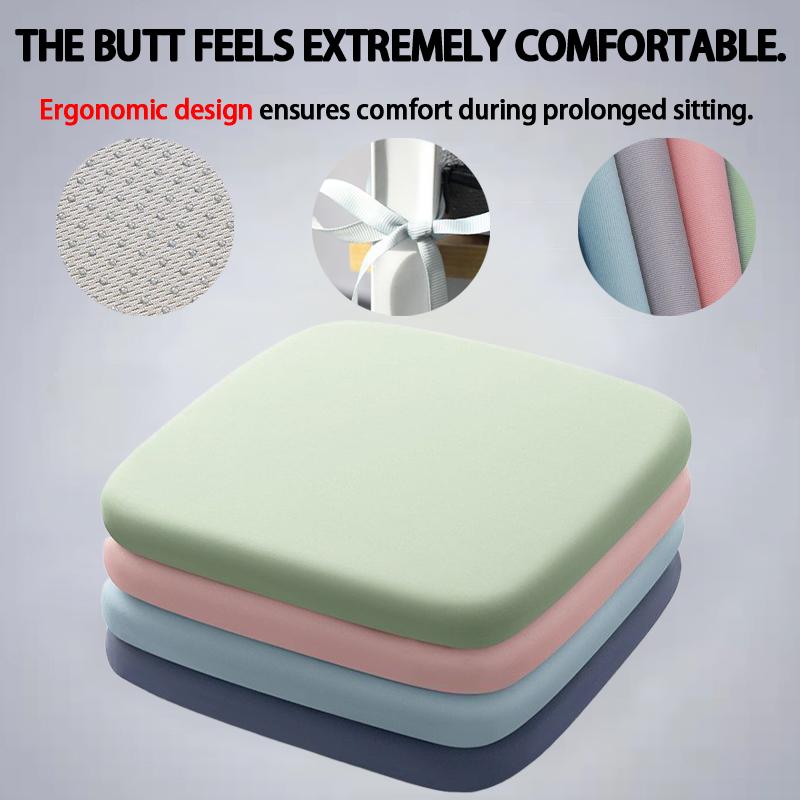 Thick Seat Cushion – Ultra-Soft Memory Foam, Breathable Office Chair Pad with Rebound Lumbar Support