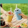 2in1 Ice Cup Maker Ball Collapsible Silicone Ice Hockey Cup With Straw And Lid Foldable Easy Demolding Sphere Ice Cubes For Whiskey Cocktails