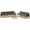 Outdoor Sofa Set with Cushions 7 Pcs Natural and Anthracite