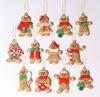 12 PVC Gingerbread Man Ornaments for Christmas Tree, Kitchen Decoration, and DIY Accessories.