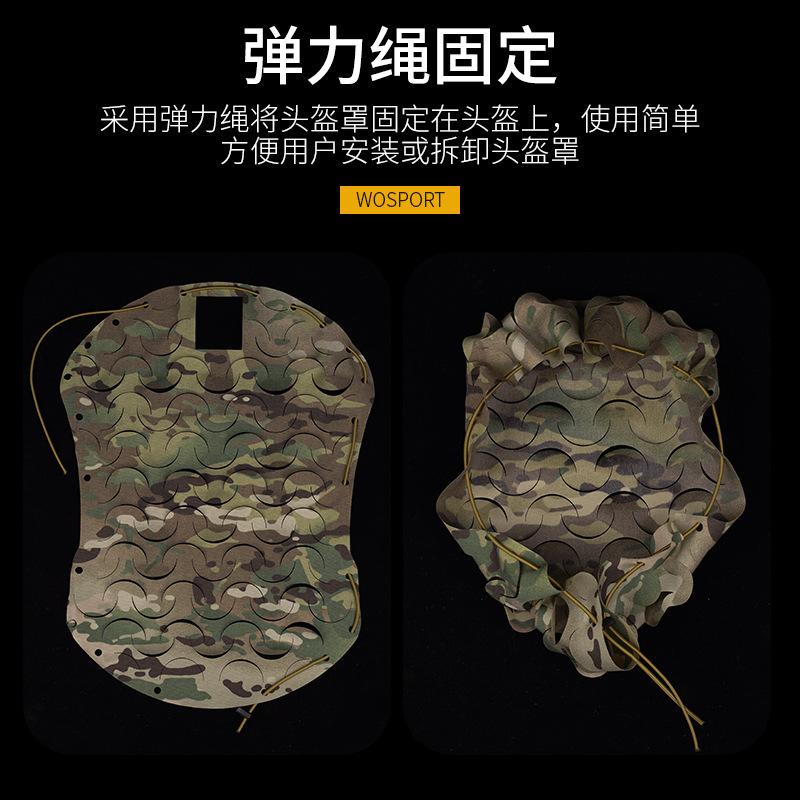 Taktische Laser-Cut Blatt-Tarnung Helmüberzug für BJ PJ MH Helm Outdoor Jagdtraining Cosplay Zubehör