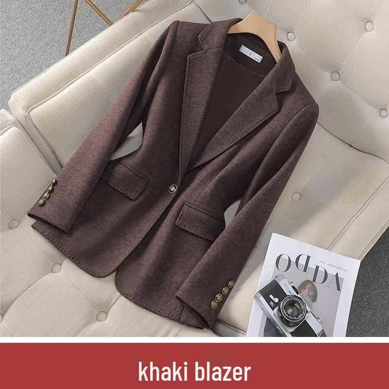 

Women s Coffee Acetate Wool Slim Fit Suit Jacket - Autumn/Winter 2025 XXL 60-65kg