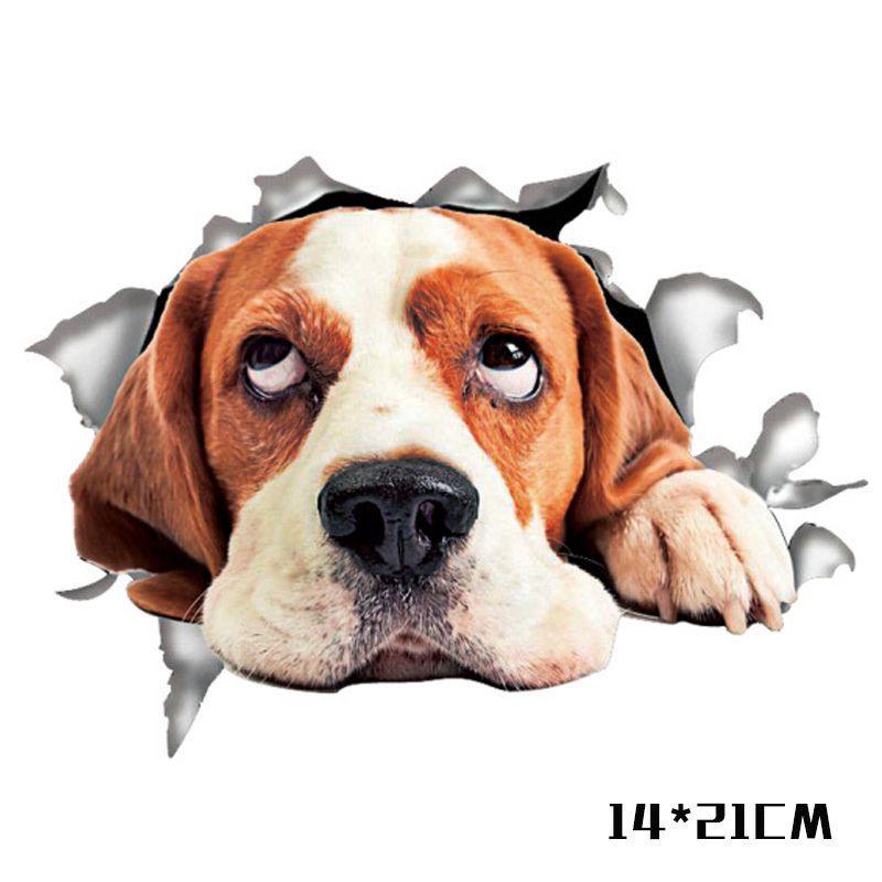 3D Cute Kitten & Puppy Stereoscopic Decal for Cars & Motorcycles