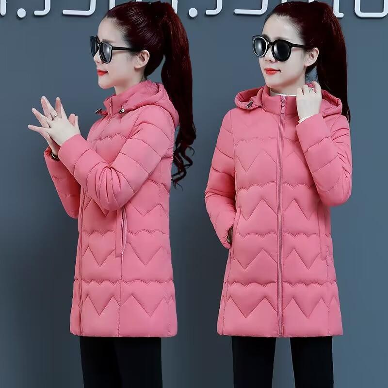 Hooded Winter Jacket Female Parka Removable Cap Cotton Coat Women's Mid-Long Korean New Loose Thicken Down Cotton Coat
