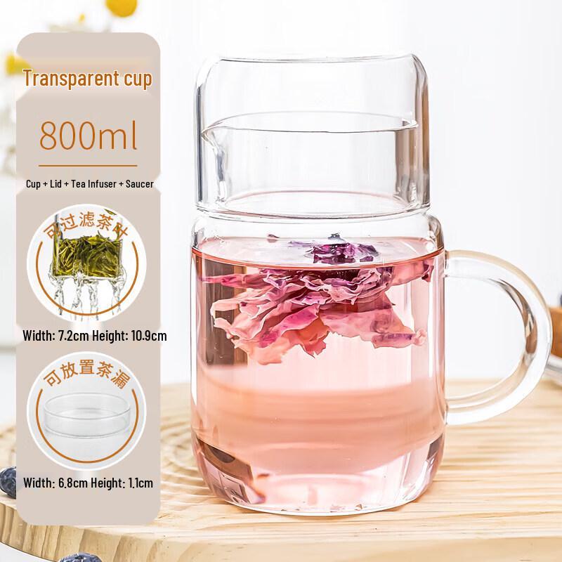 800ml High Borosilicate Glass Tea Infuser Bottle