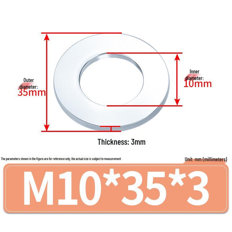 Extra Large Galvanized Metal Flat Washers - Sizes M1.6 to M14